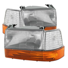 Load image into Gallery viewer, Xtune Headlights Ford F150/Bronco (1992-1996) Chrome w/ Amber Corner Bumper - Default Title Alternate Image