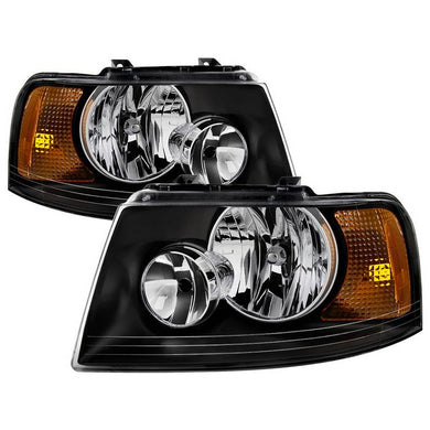 Xtune Headlights Ford Expedition (03-06) [OEM Style] Black w/ Amber Signal Lights