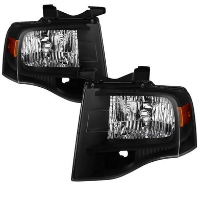 Xtune Headlights Ford Expedition (07-14) [OEM Style] Black or Chrome w/ Amber Turn Signal Light