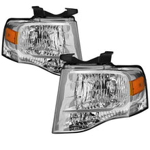 Load image into Gallery viewer, Xtune Headlights Ford Expedition (07-14) [OEM Style] Black or Chrome w/ Amber Turn Signal Light - Chrome Alternate Image