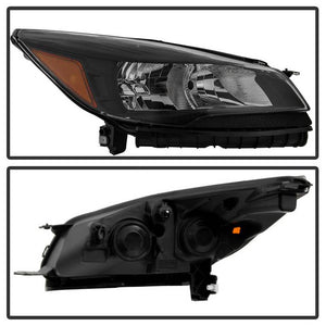 Xtune Headlights Ford Escape (13-16) [OEM Style] Black w/ Amber Signal Lights