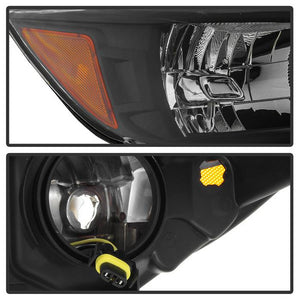 Xtune Headlights Ford Escape (13-16) [OEM Style] Black w/ Amber Signal Lights