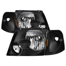 Load image into Gallery viewer, Xtune Headlights Ford Explorer 4Dr (02-05) [OEM Style w/ Corner 4pcs sets] Black w/ Amber Signal Lights - Default Title Alternate Image