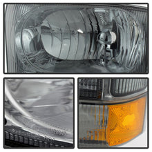 Load image into Gallery viewer, Xtune Crystal Headlights Ford Excursion (99-04) [OEM Style] Black or Chrome w/ Amber Corner Lights - Full Amber Light / Chrome Alternate Image