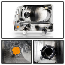 Load image into Gallery viewer, Xtune Crystal Headlights Ford Excursion (99-04) [OEM Style] Black or Chrome w/ Amber Corner Lights - Full Amber Light / Chrome Alternate Image