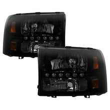Load image into Gallery viewer, Xtune Headlights Ford Excursion (00-04) [w/ LED DRL] Black or Chrome w/ Amber Corner Lights - Black Alternate Image