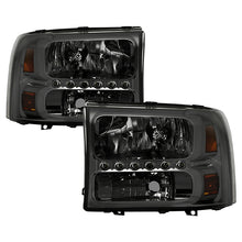Load image into Gallery viewer, Xtune Headlights Ford F250/F350 Super Duty (99-04) [w/ LED DRL] Black or Chrome w/ Amber Corner Lights Alternate Image
