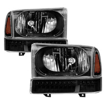 Load image into Gallery viewer, Xtune Crystal Headlights Ford Excursion (99-04) [OEM Style] Black or Chrome w/ Amber Corner Lights - Side Amber Light / Smoked Alternate Image