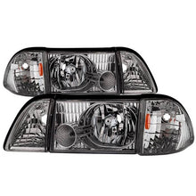 Load image into Gallery viewer, Xtune Headlights Ford Mustang (1987-1993) [OEM Style] Black or Chrome w/ Amber Corner Parking Lights - Chrome Alternate Image