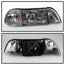 Load image into Gallery viewer, Xtune Headlights Ford Mustang (1987-1993) [OEM Style] Black or Chrome w/ Amber Corner Parking Lights - Black Alternate Image