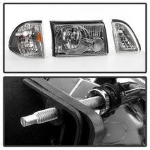 Load image into Gallery viewer, Xtune Headlights Ford Mustang (1987-1993) [OEM Style] Black or Chrome w/ Amber Corner Parking Lights - Black Alternate Image