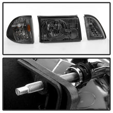Load image into Gallery viewer, Xtune Headlights Ford Mustang (1987-1993) [OEM Style] Black or Chrome w/ Amber Corner Parking Lights - Black Alternate Image