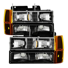 Load image into Gallery viewer, Xtune Headlights GMC Sierra (94-98) [w/ Corner &amp; Parking Lights 8pcs] Black - Default Title Alternate Image