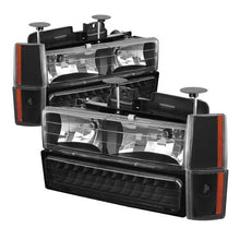 Load image into Gallery viewer, Xtune Crystal Headlights GMC Sierra (88-93) [Black / Chrome / Smoke] w/ or w/o Bumper Lights - w/o Bumber Lights / Black Alternate Image