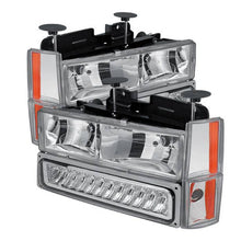 Load image into Gallery viewer, Xtune Crystal Headlights Chevy/GMC C/K Series 1500/2500/3500 (88-93) [Black / Chrome / Smoke] w/ or w/o Bumper Lights - w/ Bumper Lights / Chrome Alternate Image