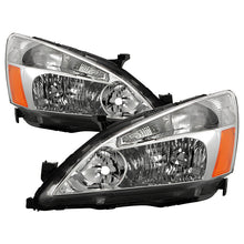Load image into Gallery viewer, Xtune Crystal Headlights Honda Accord (03-07) Chrome w/ Amber Turn Signal Lights Alternate Image