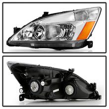 Load image into Gallery viewer, Xtune Crystal Headlights Honda Accord (03-07) Chrome w/ Amber Turn Signal Lights Alternate Image