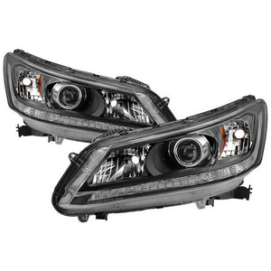 Xtune Projector Headlights Honda Accord Sedan (13-15) [OEM Style w/ DRL Lights] Black or Chrome