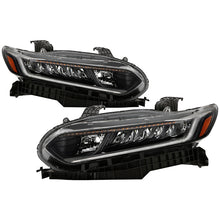 Load image into Gallery viewer, Xtune Full LED Headlights Honda Accord Sedan (18-20) [w/ LED DRL Light] Black w/ Amber Turn Signal Lights Alternate Image