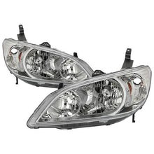Load image into Gallery viewer, Xtune Headlights Honda Civic Coupe / Sedan (04-05) [OEM Style] Black or Chrome w/ Amber Turn Signal Lights - Chrome Alternate Image