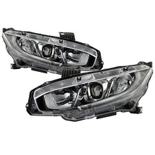 Load image into Gallery viewer, Xtune Projector Headlights Honda Civic (16-20) [w/ LED DRL Light Tube - Halogen Models Only] Chrome or Black w/ Amber Turn Signal Lights - Chrome Alternate Image