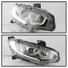 Load image into Gallery viewer, Xtune Projector Headlights Honda Civic (16-18) [Halogen Models - w/ LED DRL Light Bars] Chrome - Driver Alternate Image