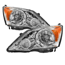 Load image into Gallery viewer, Xtune Headlights Honda CRV (07-11) [Halogen Model Only] Chrome w/ Amber Turn Signal Lights - Driver Alternate Image