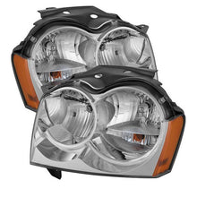 Load image into Gallery viewer, Xtune Crystal Headlights Jeep Grand Cherokee (05-07) Black or Chrome w/ Amber Corner Lights Alternate Image