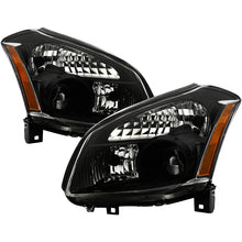 Load image into Gallery viewer, Xtune Crystal Headlights Nissan Maxima (07-08) [Halogen Only] Chrome or Black w/ Amber Turn Signal Lights - Black Alternate Image