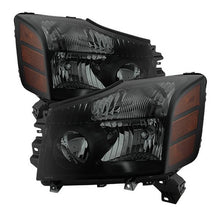 Load image into Gallery viewer, Xtune Crystal Headlights Nissan Titan (04-07) [OE Style] Black / Black Smoked / Smoked - Black Smoked Alternate Image