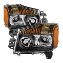 Load image into Gallery viewer, Xtune Crystal Headlights Nissan Titan (08-15) [OEM Style] Black w/ Amber Turn Signal Lights - Default Title Alternate Image
