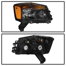Load image into Gallery viewer, Xtune Crystal Headlights Nissan Titan (08-15) [OEM Style] Black w/ Amber Turn Signal Lights - Default Title Alternate Image