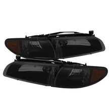 Load image into Gallery viewer, Xtune Crystal Headlights Pontiac Grand Prix (97-03) Black or Chrome w/ Amber Turn Signal Light - Black Smoke Alternate Image