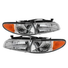 Load image into Gallery viewer, Xtune Crystal Headlights Pontiac Grand Prix (97-03) Black or Chrome w/ Amber Turn Signal Light - Chrome Alternate Image
