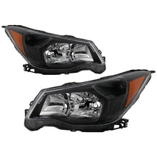 Load image into Gallery viewer, Xtune Headlights Subaru Forester (14-16) [OEM Style - Halogen Only] Black w/ Amber Turn Signal Lights - Default Title Alternate Image
