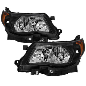 Xtune Headlights Subaru Forester (09-13) [OEM Style - Halogen Only] Black