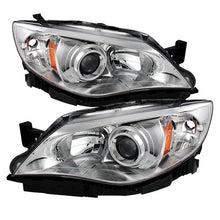 Load image into Gallery viewer, Xtune Projector Headlights Subaru Outback Sport (08-11) [Halogen Models] Black or Chrome w/ Amber Turn Signal Lights - Chrome Alternate Image