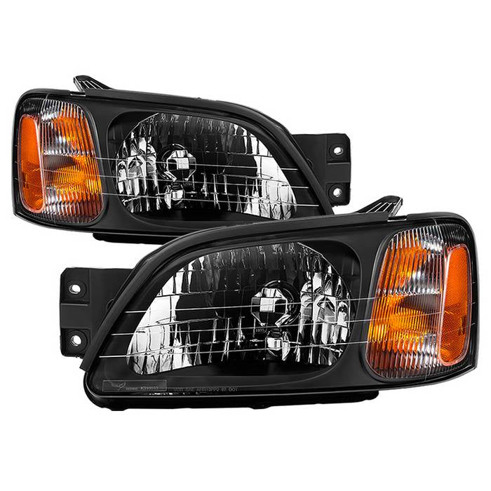 Xtune Headlights Subaru Baja (03-06) [OEM Style] Black w/ Amber Turn Signal Lights