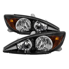 Load image into Gallery viewer, Xtune Headlights Toyota Camry (02-04) [OEM Style - Halogen Only] Black w/ Amber Turn Signal Lights - Default Title Alternate Image
