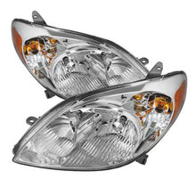 Load image into Gallery viewer, Xtune Crystal Headlights Toyota Matrix (2003-2008) [Halogen Model] Black or Chrome with Amber Turn Signal Light Alternate Image