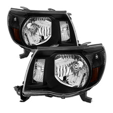 Load image into Gallery viewer, Xtune Crystal Headlights Toyota Tacoma (05-11) Black / Black Smoked w/ Amber Turn Signal Lights - Black Alternate Image
