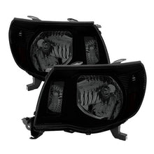 Load image into Gallery viewer, Xtune Crystal Headlights Toyota Tacoma (05-11) Black / Black Smoked w/ Amber Turn Signal Lights - Black Smoke Alternate Image