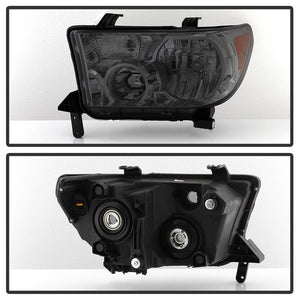 Xtune Headlights Toyota Sequoia (08-13) [OEM Style] Black / Black Smoked / Smoke w/ Amber Turn Signal Lights