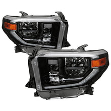 Load image into Gallery viewer, Xtune Full LED Headlights Toyota Tundra Limited / Platinum / 1794 Edition (14-17) Black w/ Amber Turn Signal Light Alternate Image