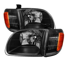 Load image into Gallery viewer, Xtune Headlights Toyota Tundra Regular/Access Cab (00-04) [OEM Style] Black or Chrome w/ Amber Turn Signal Light - Black Alternate Image