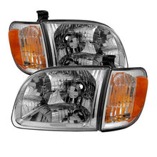Load image into Gallery viewer, Xtune Headlights Toyota Tundra Regular/Access Cab (00-04) [OEM Style] Black or Chrome w/ Amber Turn Signal Light - Chrome Alternate Image