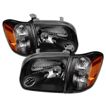 Load image into Gallery viewer, Xtune Headlights Toyota Sequoia (05-07) [OEM Style] Black w/ Amber Corner Lights Alternate Image