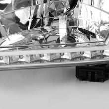 Load image into Gallery viewer, Xtune Crystal Headlights Toyota Tacoma (01-04) [1 Piece] Black or Chrome Trim Corner w/ Amber Turn Signal Lights - Black / Black Alternate Image