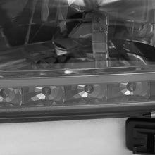 Load image into Gallery viewer, Xtune Crystal Headlights Toyota Tacoma (01-04) [1 Piece] Black or Chrome Trim Corner w/ Amber Turn Signal Lights - Black / Black Alternate Image