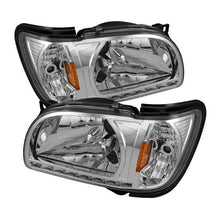 Load image into Gallery viewer, Xtune Crystal Headlights Toyota Tacoma (01-04) [1 Piece] Black or Chrome Trim Corner w/ Amber Turn Signal Lights - Black / Chrome Alternate Image